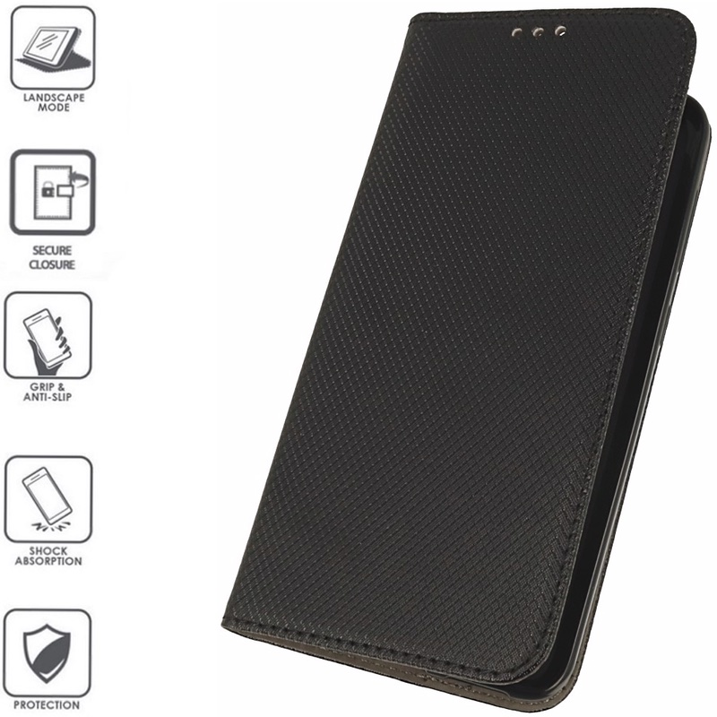 Telone atverčiamas dėklas - juodas (Samsung GALAXY A40) Telone atverčiamas dėklas - juodas (Samsung GALAXY A40)